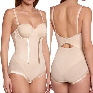 Maidenform Firm Tummy-Control Easy Up bodysuit Size 36C Nude color Style 1256